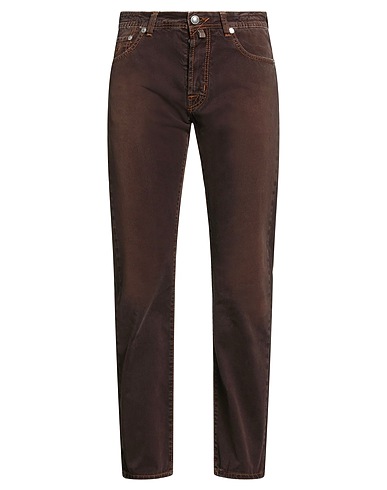 JACOB COHЁN Pantaloni jeans Marrone 100% Cotone