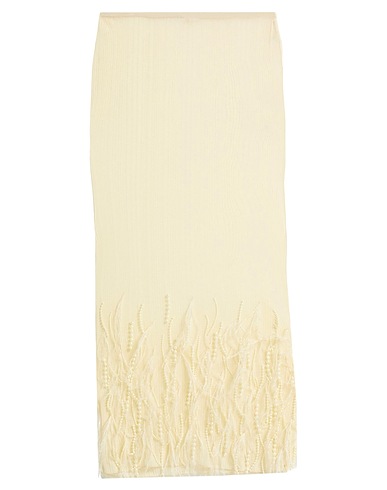 PATRIZIA PEPE Μίντι φούστα Κρεμ 76% Βισκόζη, 24% Πολυαμίδη, Φτερά στρουθοκαμήλου, Πολυεστέρας