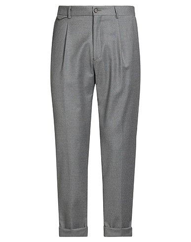 MANUEL RITZ Casual pants Grey 99% Virgin Wool, 1% Elastane