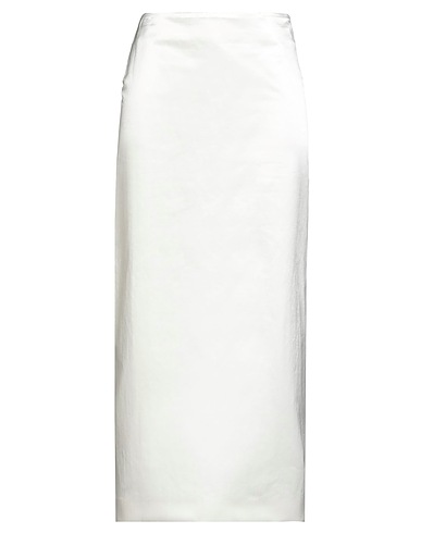 SPORTMAX Midi skirt White 77% Cotton, 23% Polyamide