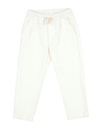 BIKKEMBERGS Casual trouser Ivory 80% Cotton, 20% Polyester