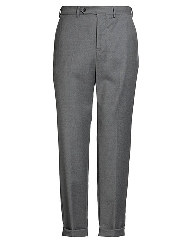PAOLONI Pantalone Grigio chiaro 99% Lana Vergine, 1% Elastan