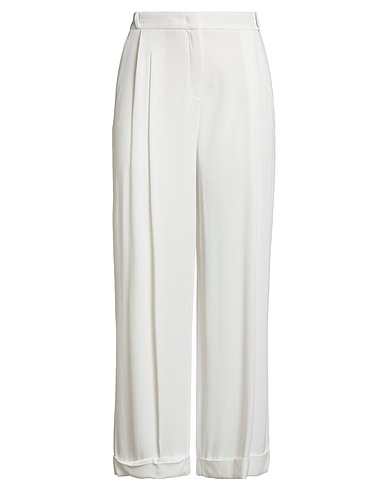 VIA MASINI 80 Casual trouser White 98% Viscose, 2% Elastane