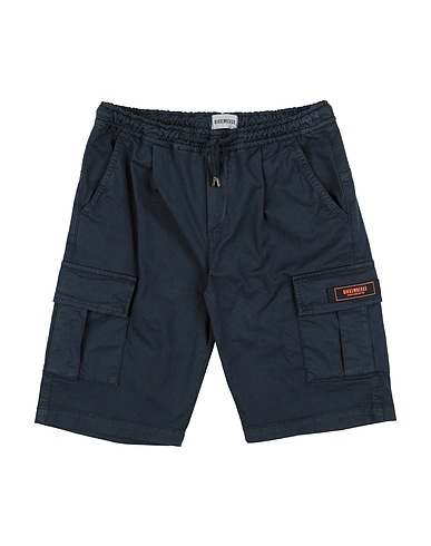BIKKEMBERGS Shorts & Bermuda Navy blue 97% Cotton, 3% Elastane