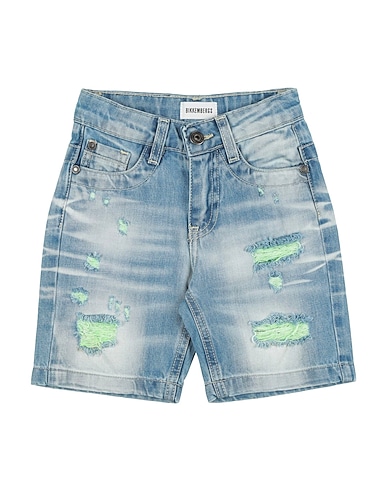 BIKKEMBERGS Denim shorts Blue 100% Cotton