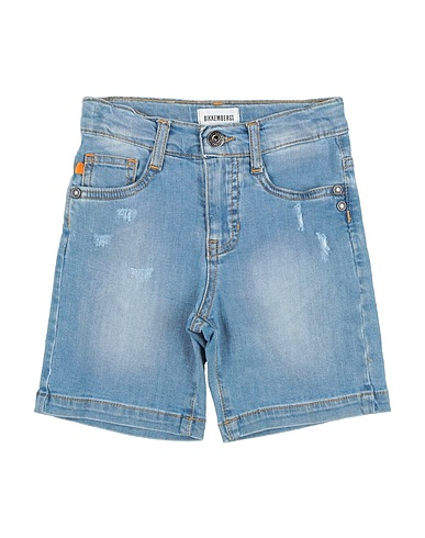 BIKKEMBERGS Denim shorts Blue 97% Cotton, 3% Elastane