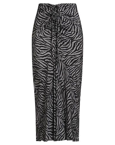 HAVEONE Long skirt Grey 100% Viscose
