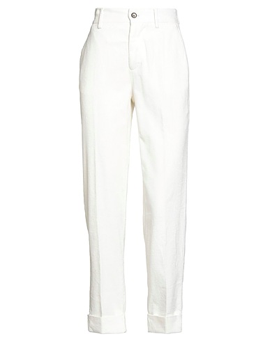 BERWICH Casual trouser White 55% Cotton, 43% Viscose, 2% Elastane