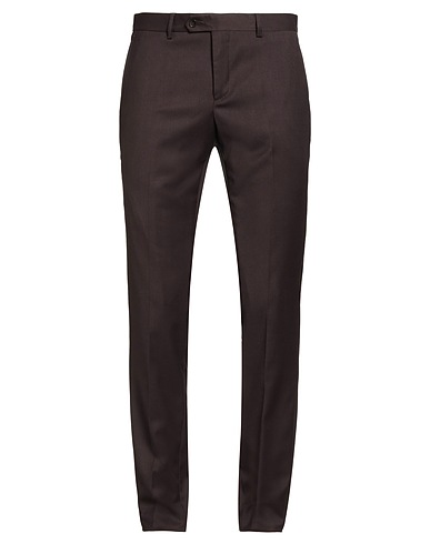MANUEL RITZ Pantalone EVENING Testa di moro 62% Poliestere, 35% Viscosa, 3% Elastan