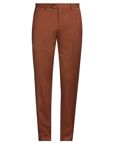 MANUEL RITZ Casual pants EVENING Brown 62% Polyester, 35% Viscose, 3% Elastane