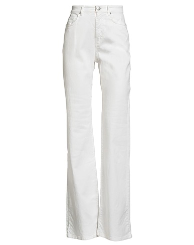 WEEKEND MAX MARA Casual pants White 98% Cotton, 2% Elastane