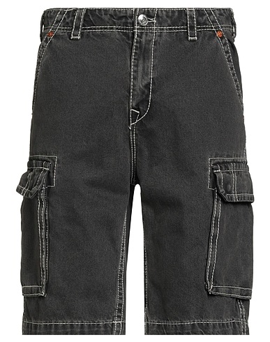 TRUE RELIGION Denim shorts Black 80% Cotton, 20% Polyester