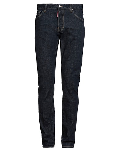 DSQUARED2 Denim trousers Blue 98% Cotton, 2% Elastane, Calfskin