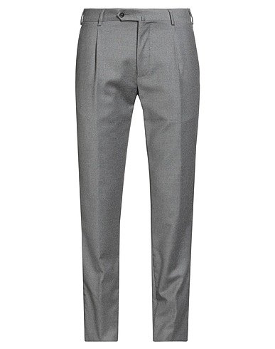 PAOLONI Casual pants Grey 99% Virgin Wool, 1% Elastane