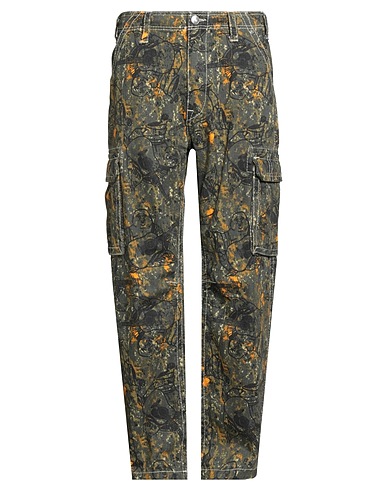 TRUE RELIGION Denim trousers Military green 100% Cotton