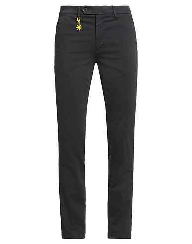MANUEL RITZ Casual pants Black 98% Cotton, 2% Elastane