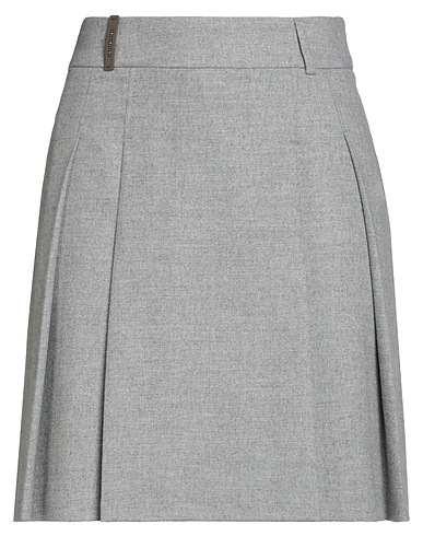 PESERICO Mini skirt Light grey 39% Wool, 33% Polyester, 14% Viscose, 13% Polyamide, 1% Elastane