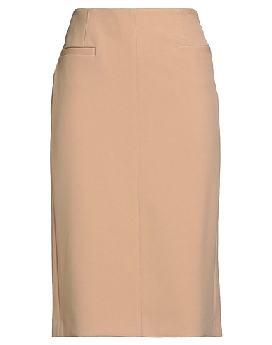 PESERICO Midi-Rock EASY Sand 64% Polyester, 27% Viskose, 6% Baumwolle, 3% Elastan