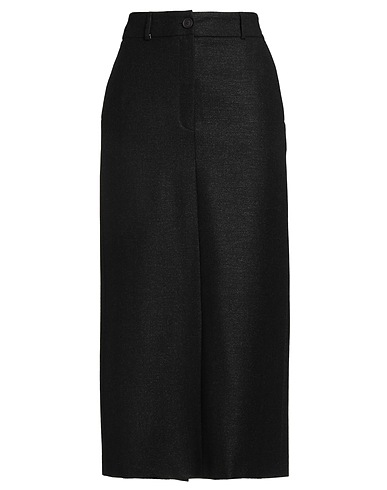 PESERICO Midi skirt EASY Charcoal 80% Virgin Wool, 16% Viscose, 2% Polyamide, 2% Elastane
