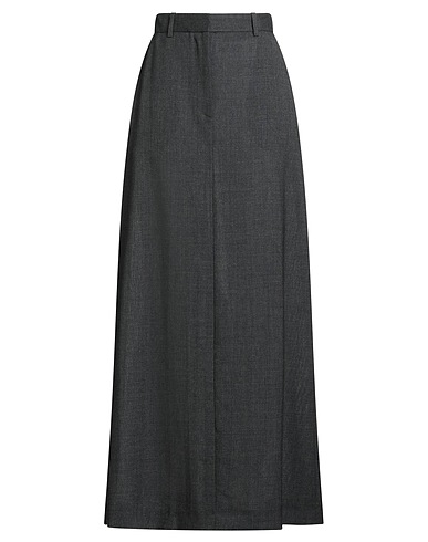 THE ROW Long skirt Charcoal 100% Virgin Wool, Horn