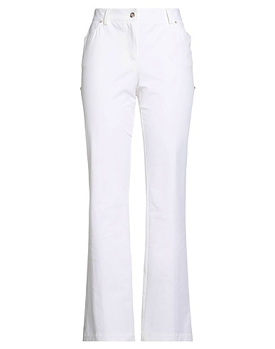 VDP VIA DELLE PERLE Casual trouser COLLECTION White 47% Cotton, 44% Polyamide, 9% Elastane