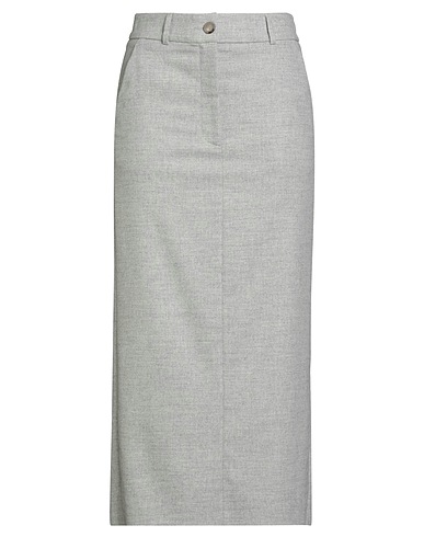 PESERICO Gonna midi EASY Grigio chiaro 39% Lana, 33% Poliestere, 14% Viscosa, 13% Poliammide, 1% Elastan