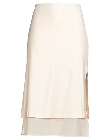 PESERICO Midi skirt Beige 32% Cotton, 31% Virgin Wool, 19% Viscose, 16% Silk, 2% Elastane