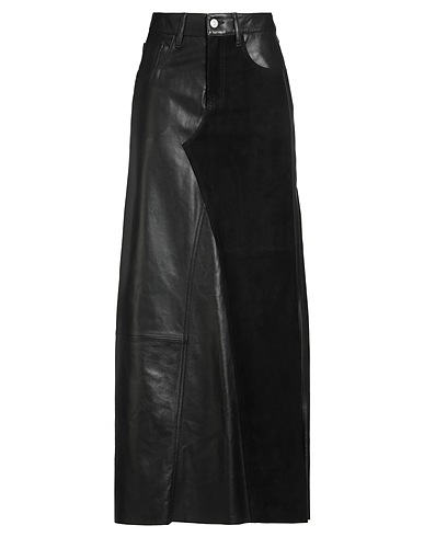 MM6 MAISON MARGIELA Long skirt Black Ovine leather
