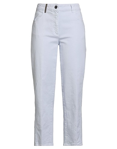 PESERICO Denim pants Sky blue 98% Cotton, 2% Elastane