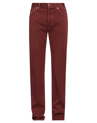 JACOB COHЁN Casual trouser Brick red 100% Cotton