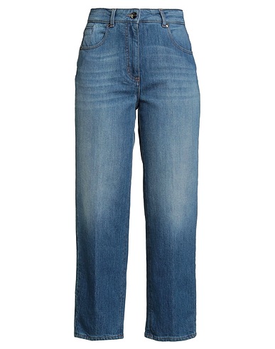PESERICO Denim trousers Blue 94% Cotton, 5% Polyester, 1% Elastane
