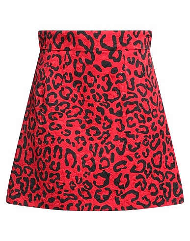 DOLCE&GABBANA Mini skirt Red 67% Cotton, 33% Viscose