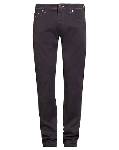 JACOB COHЁN Casual trouser Dark purple 97% Cotton, 3% Elastane