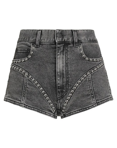 MUGLER Denim shorts Black 98% Cotton, 2% Elastic fibres, Polyamide, Elastane