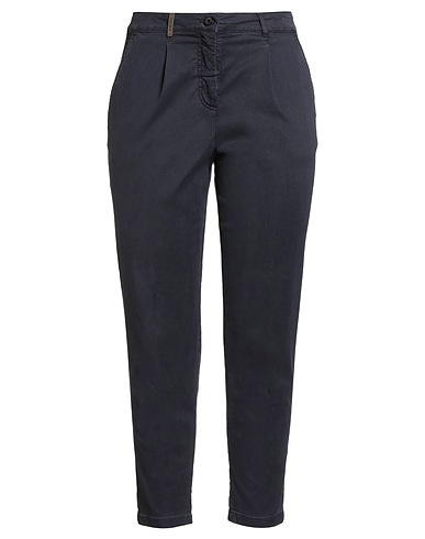 PESERICO Casual trouser Midnight blue 50% Cotton, 44% Tencel™, 4% Silk, 2% Elastane