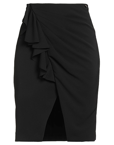 LIU •JO Midi skirt Black 88% Polyester, 12% Elastane
