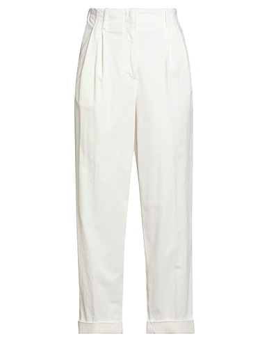 PESERICO Casual trouser EASY White 77% Cotton, 21% Modal, 2% Elastane