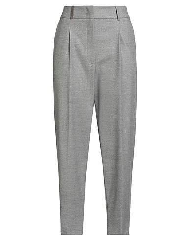 CHOSES Casual pants Grey 97% Virgin Wool, 3% Elastane