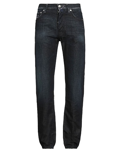 JACOB COHЁN Denim pants Blue 70% Cotton, 30% Linen