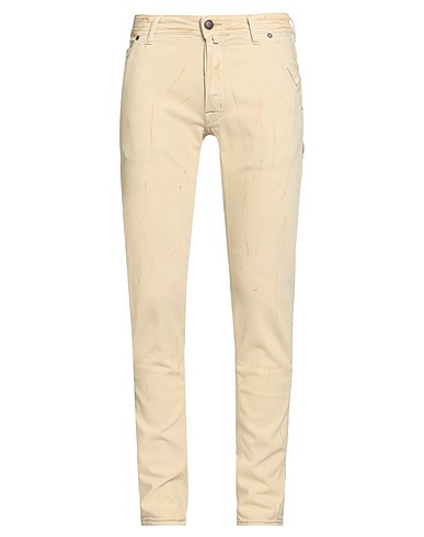 JACOB COHЁN Denim pants Beige 94% Cotton, 5% Polyester, 1% Elastane