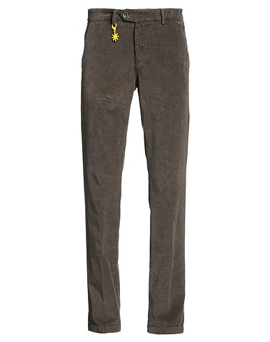 MANUEL RITZ Casual pants Dark brown 76% Cotton, 22% Lyocell, 2% Elastane