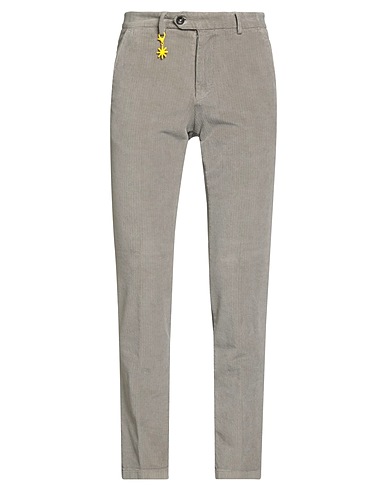 MANUEL RITZ Casual pants Grey 76% Cotton, 22% Lyocell, 2% Elastane