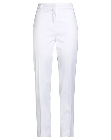 MAX MARA STUDIO Casual trouser White 95% Cotton, 5% Elastane