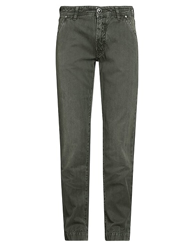 JACOB COHЁN Casual trouser Military green 100% Cotton