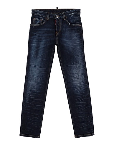 DSQUARED2 Jeans Blau 98% Baumwolle, 2% Elastan, Rindsleder
