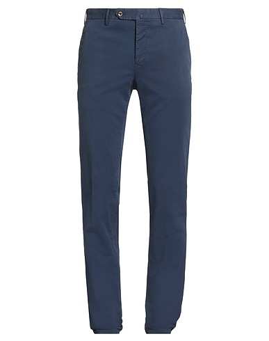 PT Torino Casual trouser Navy blue 96% Cotton, 4% Elastane