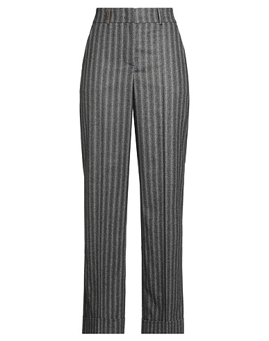 PESERICO Casual trouser Gunmetal 92% Virgin Wool, 4% Polyamide, 3% Polyester, 1% Elastane