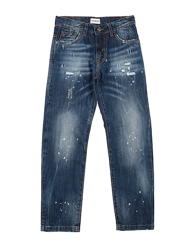 BIKKEMBERGS Denim pants Blue 97% Cotton, 3% Elastane