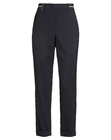 PESERICO Casual trouser Midnight blue 60% Wool, 38% Polyester, 2% Elastane