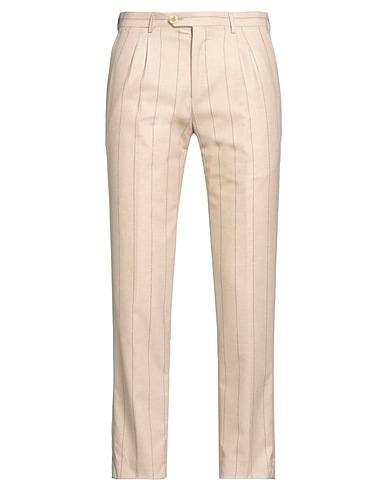 ELEVENTY Casual trouser PLATINUM Beige 89% Wool, 6% Silk, 5% Cashmere